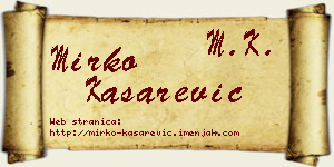 Mirko Kašarević vizit kartica